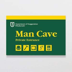 A5 Wooden Signs –Man Cave