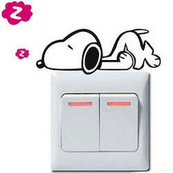 Toy: Sleeping snoopy - light switch wall decal