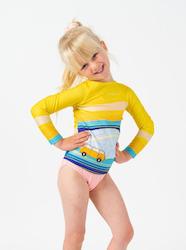 Little Yellow Kombie Kids Rash Top