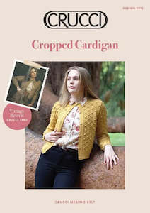 Yarn: Crucci Cropped Cardigan Knitting Pattern #2011 8ply