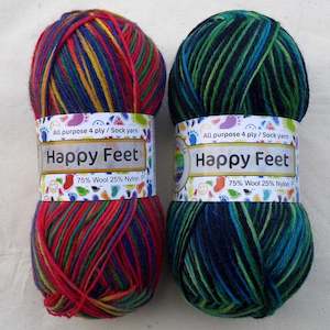 4ply Yarn: Countrywide New Zealand Happy Feet 4ply Sock Yarn