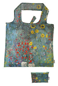 Reusable Shopping Bags: Reusable Shopping Bag Gustav Klimt Farm Garden