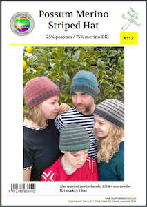 Countrywide Creative Kit ~ Possum Merino Striped Hat K112