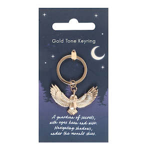 Night Owl Metal Keyring