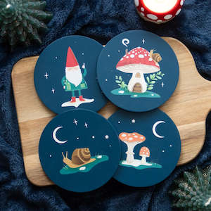 Gnome Sweet Gnome Coaster Set