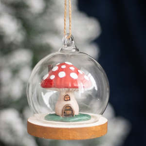 Mushroom House Hanging Glass Dome