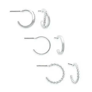 Ear Sense Silver Split/Plain/RopeHoop Trio FC311