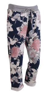 Anne + Kate Italian English Rose Navy Pants 10-12