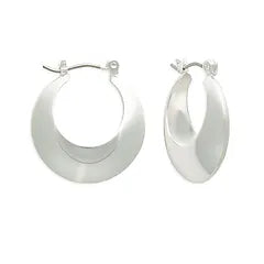 Ear Sense Hypoallergenic Earrings: Ear Sense Crescent Puff Hoop Earrings F469