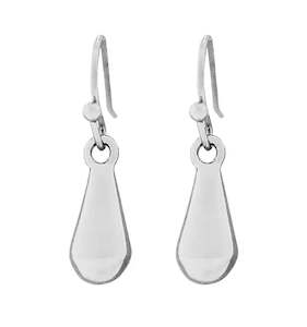 Ear Sense Hypoallergenic Earrings: Ear Sense Earring F3-308 Silver Teardrop on French Hook Earrings