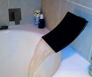 Building supplies: Black Waterfall Bath Spout and Mixer