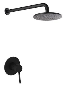 Black Shower Head and Mixer