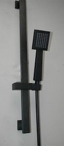 Black Square Shower Slider with Elbow