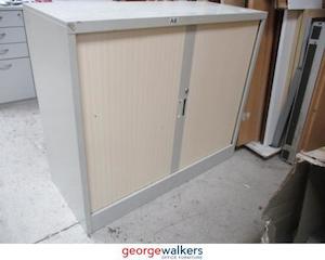 PR5620 - Grey Tambour Cabinet