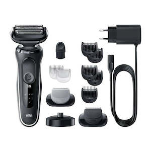 Men's Electric Shaver: Braun Series 5 wet and dry shaver with charging station and 2 EasyClick attachments 51-W4650CS