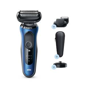 Braun Series 6 wet and dry shaver with charging station and EasyClick Trimmer at…