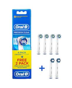 Oral B CrossAction Electric Toothbrush Heads Refill 4 pack & Precision Clean 2 P…