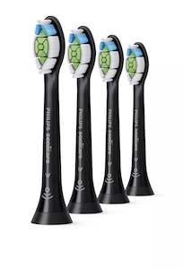 Philips Sonicare W2 Optimal White standard brush heads, Black 4 pack HX6064/96