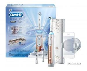 Braun Oral B Electric Toothbrushes: Oral-B GENIUS 9000 Rose Gold Electric Rechargeable Toothbrush G9000RG