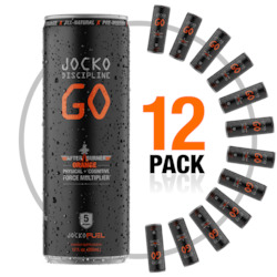 JOCKO DISCIPLINE GO DRINK - AFTER BURNER ORANGE - 12 Pack