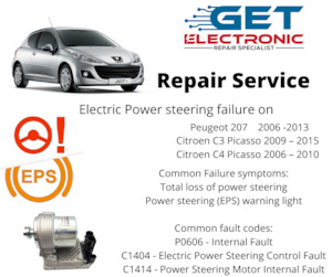 Repair Power Steering Modules Electric Eps: Citroen C4 /C3 Picasso   EPS - Electric power steering