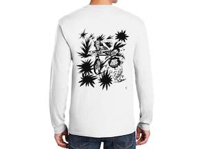 Get Lost Cycling T-Shirt - Black & White Longsleeve