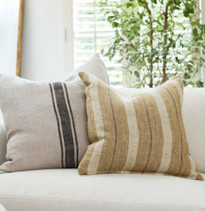 French Country Marigold Stripe Cushion