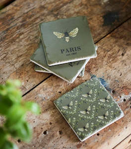 Dine: French Country Bee Coasters