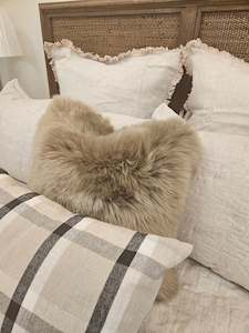 MM Linen Sheepskin Cushions