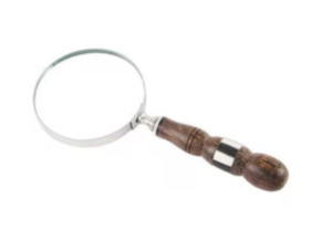 Gift: Magnifying Glass - Wood Blk/Wh