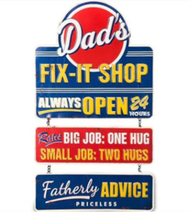 Retro Sign - Dad's Fix It Shop