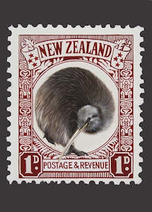 Box Frame Print-Kiwi Stamp