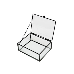 Glass Hinged Box 14/11/6cm