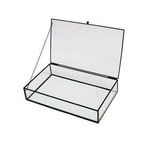 Gift: Glass Hinged Box 25/15/5cm