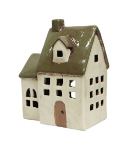 Gift: Alsace Tea Light Chapel Olive Green