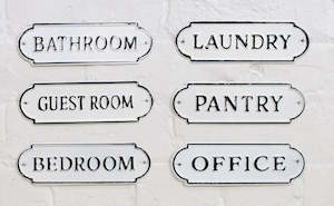 Gift: Metal Room Signs