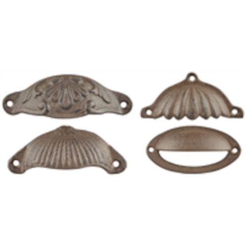 CAST IRON DRAW HANDLES - ASSORTED