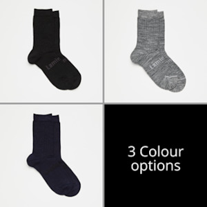 Gift: Lamington Merino Crew Socks-Black