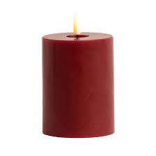 STELLAR Red Pillar LED Candle