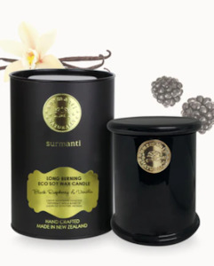 Surmanti Soy Wax Candle Black Raspberry & Vanilla