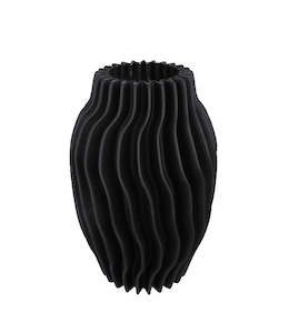 Rosa Black 3D Printed Ceramic Vase