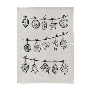 Festive Trim Tea Towel