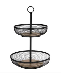 Olsen 2 Tier Mesh Fruit Basket