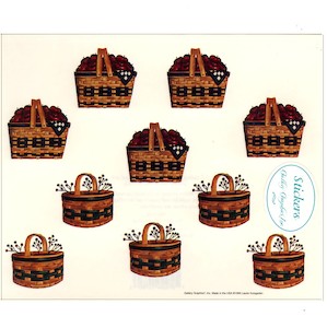 Paper product wholesaling: 5500 0144 Basket with Apples – (Stickers)