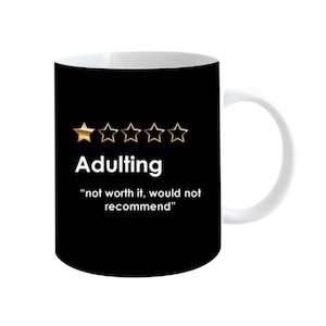 Gift: Coffee Mug – Adulting – Giftware & Engravers