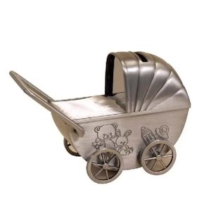 Money Box: Baby Pram – Giftware & Engravers