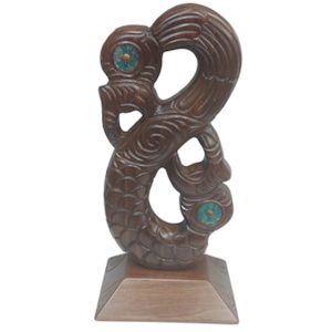 Carved Wooden Manaia on Base (Large) – Giftware & Engravers