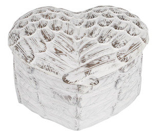 Heart Trinket Box with Wings (Antique White) – Giftware & Engravers