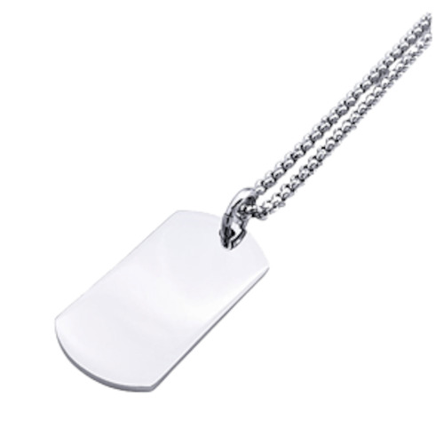 ID Dog Tag Necklace (Stainless Steel) Small – Giftware & Engravers