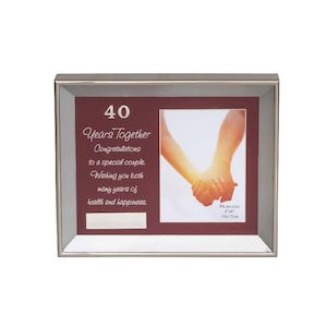 40th Anniversary Photo Frame Glass Box – Giftware & Engravers